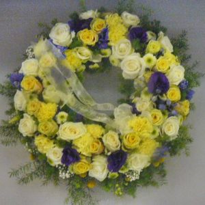 Yellow traditional wreath