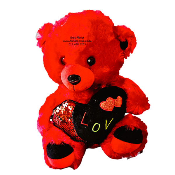 red i love you teddy bear